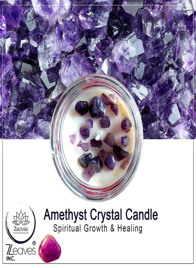 7LEAVES INC. 7LEAVES INC Amethyst Crystal Candle - Image 4